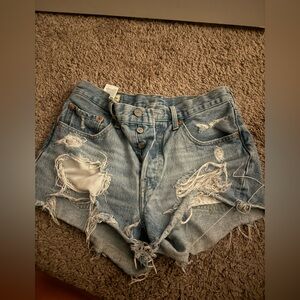 Distressed Denim Shorts LEVIS